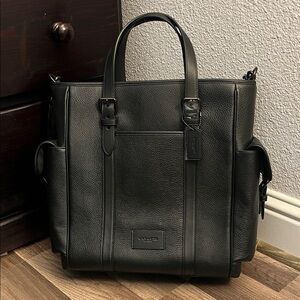 Coach Black Leather Men's Bag